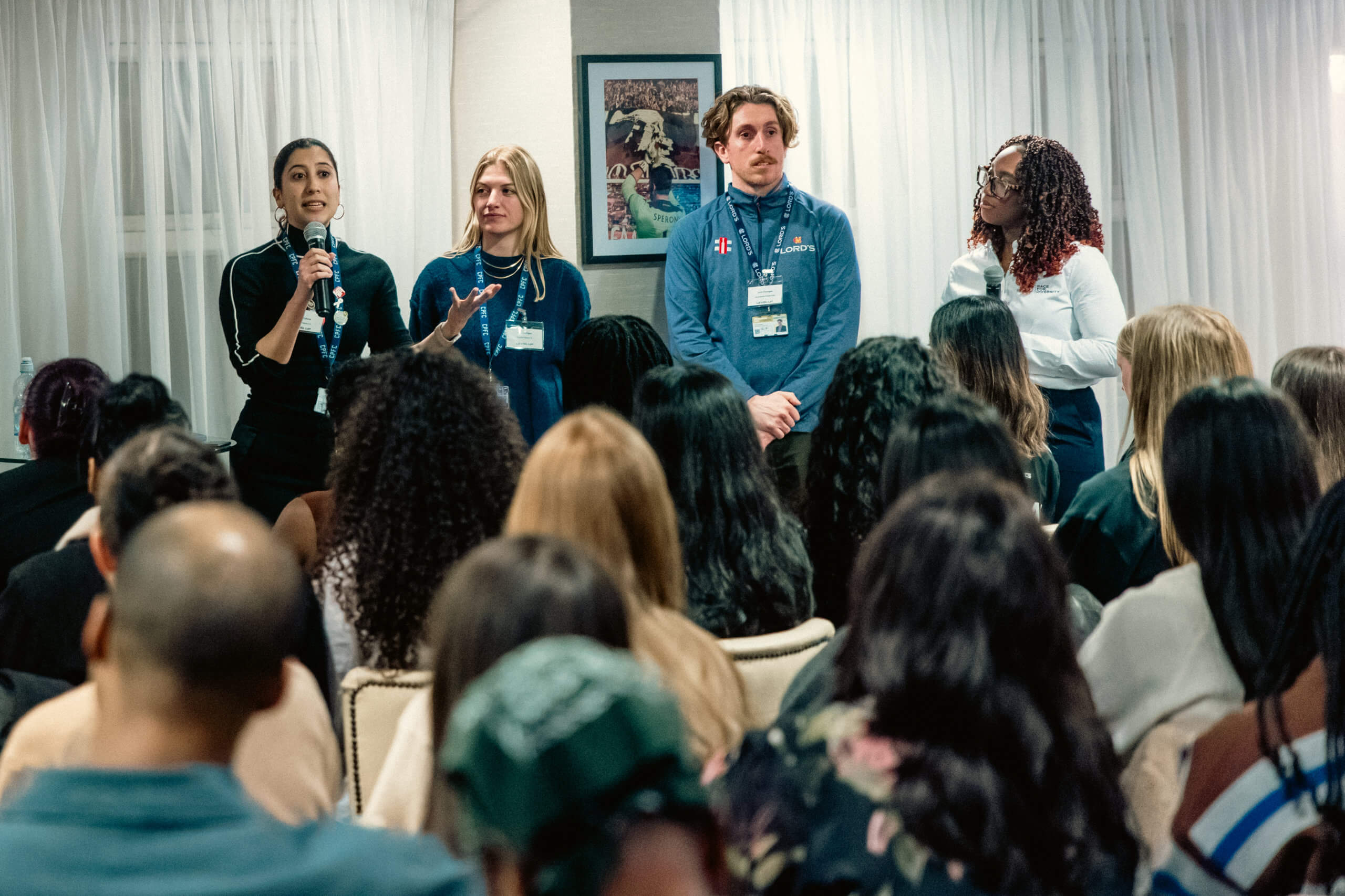 Representatives of the Level Up: Women in Sports founding sports